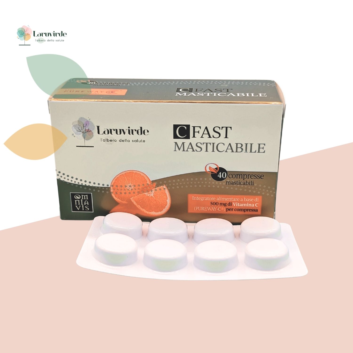 c fast 40 compresse masticabili integratore vitamina c laruvirde® (3)
