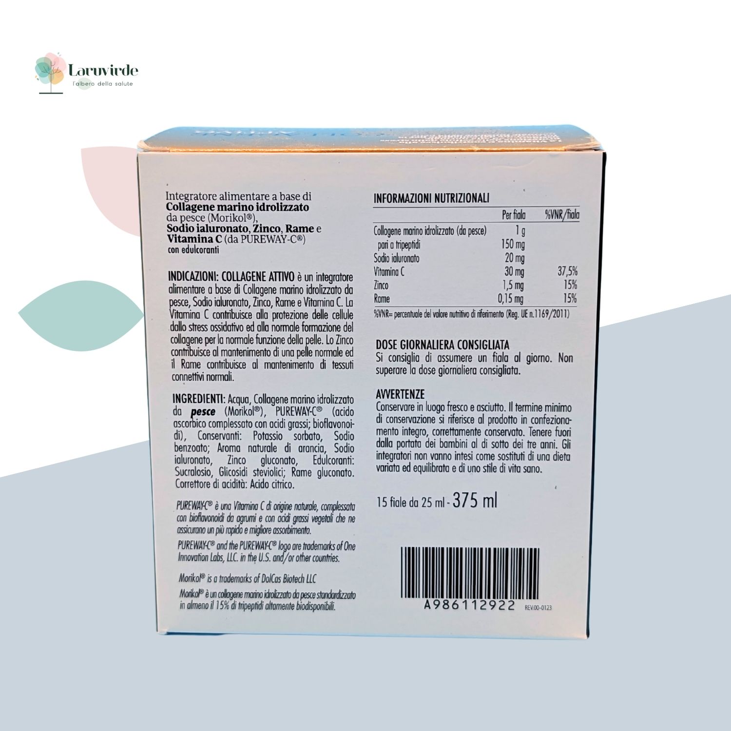 collagene attivo integratore collagene marino idrolizzato laruvirde®