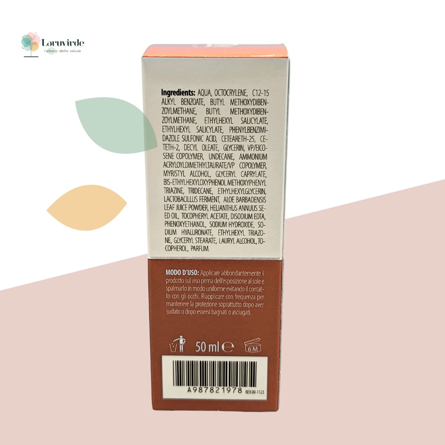 oxy sun cema viso solare 50spf laruvirde®