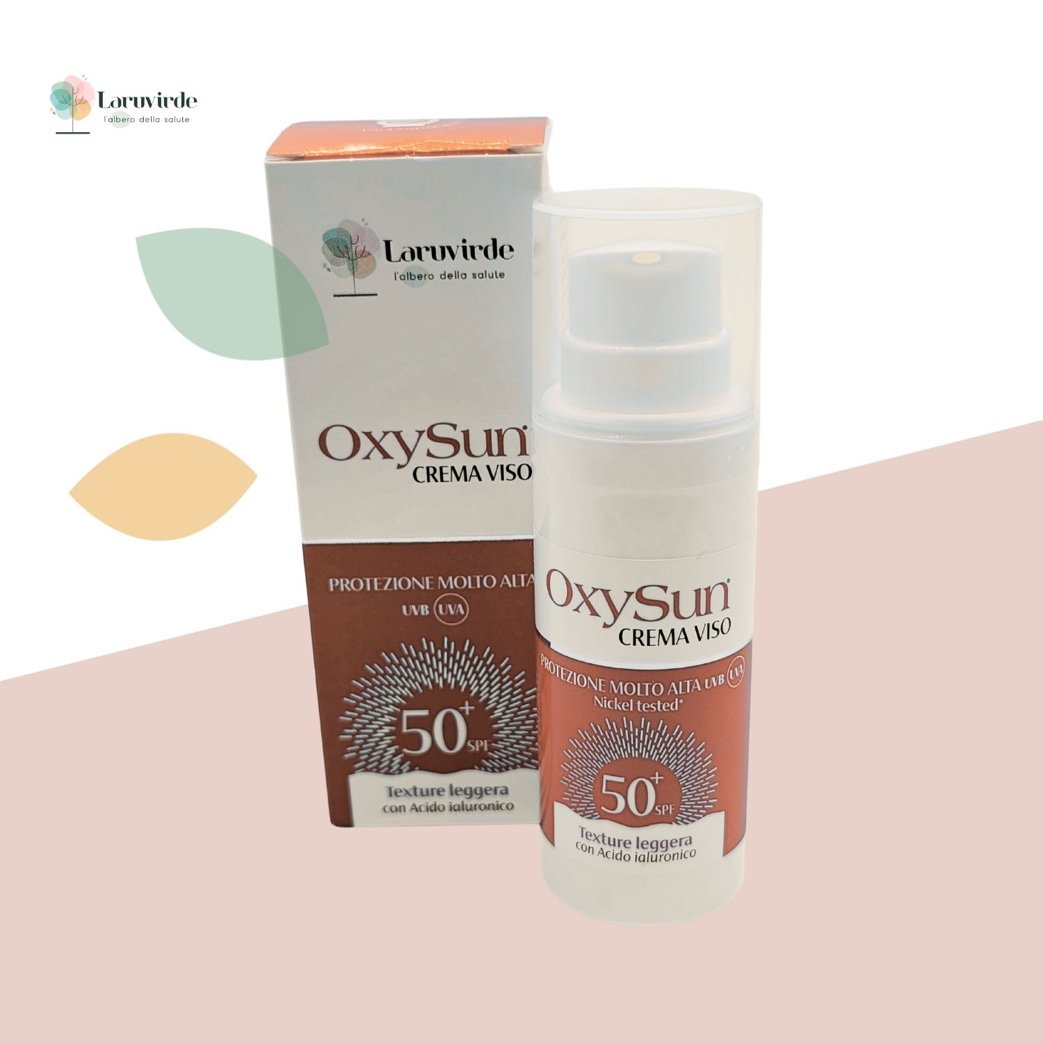 oxy sun cema viso solare 50spf laruvirde®
