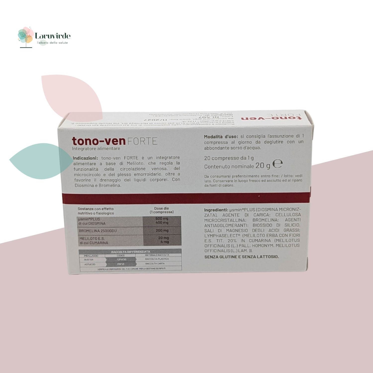 tono ven forte integratore alimentare microcircolo gambe e caviglie parafarmacia laruvirde perugia